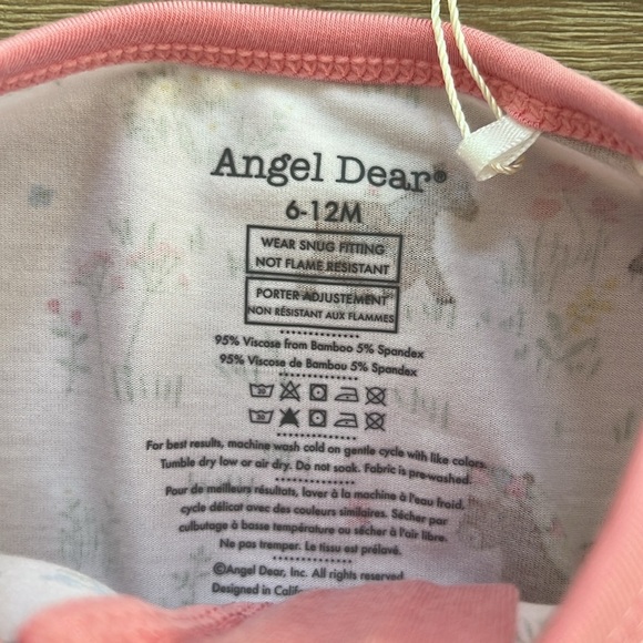 Angel Dear Bamboo Convertible Romper Watercolor Ponies 6-12 months - Picture 3 of 4